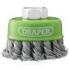 Draper 08053 Stainless-Steel Twist-Knot Wire Cup Brush 65mm M14 - 08053