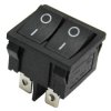 Przełącznik kołysk.mały podwójny 4pin/2poz 4A czarny