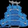 2002-3234 Triple-deck feed-through terminal, up to 2.5 mm², blue