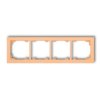 DECO Ramka 4 poczwórna uniwersalna z tworzywa DECO Pastel Matt brzoskwiniowy 45DR-4 KARLIK