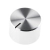 Pokrętło potencjometru oś: 4mm średnica: 18mm Okrągłe Aluminium Srebrny RS PRO