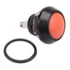 Orange Round Off-(On) Momentary 12mm Metal Push Button Switch Screw IP65 SPST