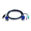 Aten 2L-5502Up Kabel Kvm Usb - Ps/2, Czarny, 1,8 M