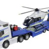 Majorette Volvo Ciężarówka + śmigłowiec policyjny Airbus gotowy model Model pojazdu ratunkowego