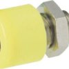 Gniazdo bananowe miniaturowe, O 2.6 mm, 10 A, żółte