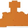 End/Intermediate plate, 1 mm thick, orange for terminal block, 2003-6694