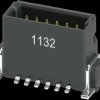 Male connector, 12 pole, pitch 1.27 mm, straight, 1337138