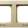 SONATA Ramka podwójna do łączników IP44 szampański złoty RH-2R/39