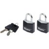 Master Lock 9130EURTBLK Alu Black Vinyl Cover 30mm Padlock 4-Pin - KA x 2