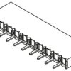 Gniazdo PCB 10 -pinowe raster: 2.54mm typu płytka – płytka Proste Przewlekany