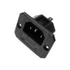 Martin Kaiser 750/sw IEC Connector 2+PE 6.3A Black With Fuse Compartment