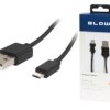 Kabel USB wtyk A - wtyk micro B, 1m czarny; Blow