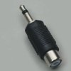 Adapter, RCA socket to 3.5 mm jack plug 2 pole, black, 1102005