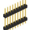 Pin header, 9 pole, pitch 2.54 mm, straight, black, 10056610