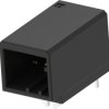 Pin header, 3 pole, pitch 2.5 mm, angled, black, 1376135-1