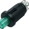 Pushbutton switch, 1 pole, green, illuminated , 0.2 A/60 V, mounting Ø 5.1 mm, IP40, 0041.8860.5127