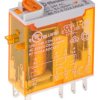 Przekaźnik mocy 24V ac DPDT Finder 1.2W, montaż PCB 320Ω Styk płytki drukowanej