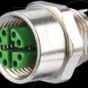 Bushing M12, 8-pin, front mounting