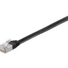 Kabel płaski Patchcord CAT 6 U/FTP PIMF RJ45/RJ45 0,5m czarny