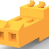 Socket housing, 2 pole, pitch 3.96 mm, straight, orange, 3-640599-2