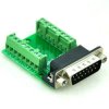 CZH-LABS Slim Right Angle D'SUB DB15 Male Header Breakout Board Module, D-SUB.