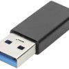 Digitus USB 3.2 Gen 1 (USB 3.0) adapter [1x złącze męskie USB-A 3.2 (USB 3.0) - 1x złącze żeńskie USB-C] AK-300524-000-S