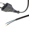 Przewód Z Wtyczką Płaską 2X0,75Mm 1,9M Czarny
