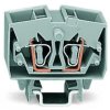 Miniature terminal block, spring-clamp connection, 0.08-2.5 mm², 1 pole, 24 A, 8 kV, orange, 264-726