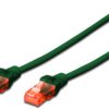 Patch cable, RJ45 plug, straight to RJ45 plug, straight, Cat 6, U/UTP, LSZH, 0.25 m, green, DK-1617-0025/G