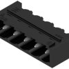 Pin header, 5 pole, pitch 5.08 mm, angled, black, 1155350000