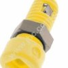 MBI 1 GE Gniazdko izolowane 2mm, mont.M5, lutowane, 6A, żółte, Hirschmann, odpowiednie do wtyków MST 3 i przewodów MVL 2, 930308