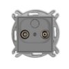 Icon Mechanizm Gniazda Abonenckiego Rtv Przelotowego 9Db Szary Mat 27Ig9p