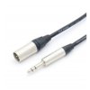 Kabel XLR 5m złącze A: Jack stereo 6,35 mm złącze B: 3-stykowe XLR Czarny Van Damme