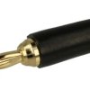 Wtyk bananowy; 2mm; 25.202.2; czarny; 24,3m; lutowany; 10A; 60V; mosiądz złocony; PE; Amass; RoHS