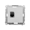 SIMON 55 Gniazdo komputerowe pojedyncze RJ45 kat. 6 ekranowane z przesłoną aluminium mat T61E.01/143 KONTAKT SIMON
