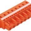 Socket header, 8 pole, pitch 7.62 mm, angled, orange, 231-708/027-000