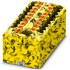 Distribution block, push-in connection, 0.14-4.0 mm², 19 pole, 24 A, 6 kV, yellow/black, 3273524
