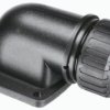 Łącznik do kanałów kablowych Adaptaflex 32mm Kołnierz mocujący panelu 90° Nylon 66 IP67 Czarny