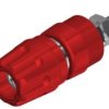 PKI 10A RT Gniazdo laboratoryjne (aparatowe) izolowane 4mm, przyłącze M4, 35A, czerwone, Hirschmann, 930103101, PKI10A