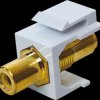 25998212 RCA keystone coupling, plastic, yellow