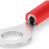 Insulated ring cable lug, 0.26-1.65 mm², AWG 22 to 16, 6.73 mm, M6, red, 2-34150-1
