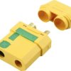 Złącze żeńskie akumulatora XT90-S Reely RE-6685311 pozłacane, zawiera anty blitz 1 szt.