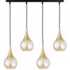 Lampa wisząca nowoczesna 4xE27 LACRIMA HONEY/GOLD