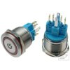 Przełącznik przycisk podś.9-24V czerwony 22mm. chrom 230V 2A 2-poz 1-tor 1xNO+NC LB22BP/ 8679 rs