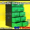 Regał szufladkowy 10 szufladek zielonych z przegródkami
