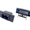 Gniazdo zasilające AC AC-007 do obudowy 2szt