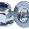 Przeciwnakrętka M8 Wkładka nylonowa z kołnierzem Stalowe, ocynkowana
