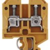 Through terminal block, screw connection, 0.5-4.0 mm², 2 pole, 32 A, 8 kV, beige/yellow, 1716240000