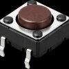 DTS-21N-V Short stroke button, PCB assembly, 1 NO, 12 x 12 x 4.3 mm