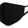 Maseczka wielokrotnego użytku, zastosowanie: Medycyna, szt. w opakowaniu: 10, rozmiar: Jeden rozmiar, Czarny, Bawełna,